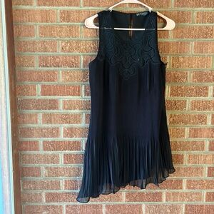 Adrianna Papell Black Asymmetrical Lined Mini Dress Size 8